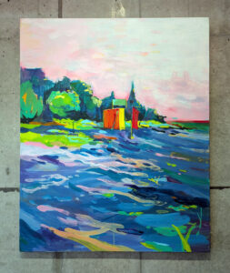 「遊泳禁止」Acrylic on canvas, 65.2 × 53cm, 2022